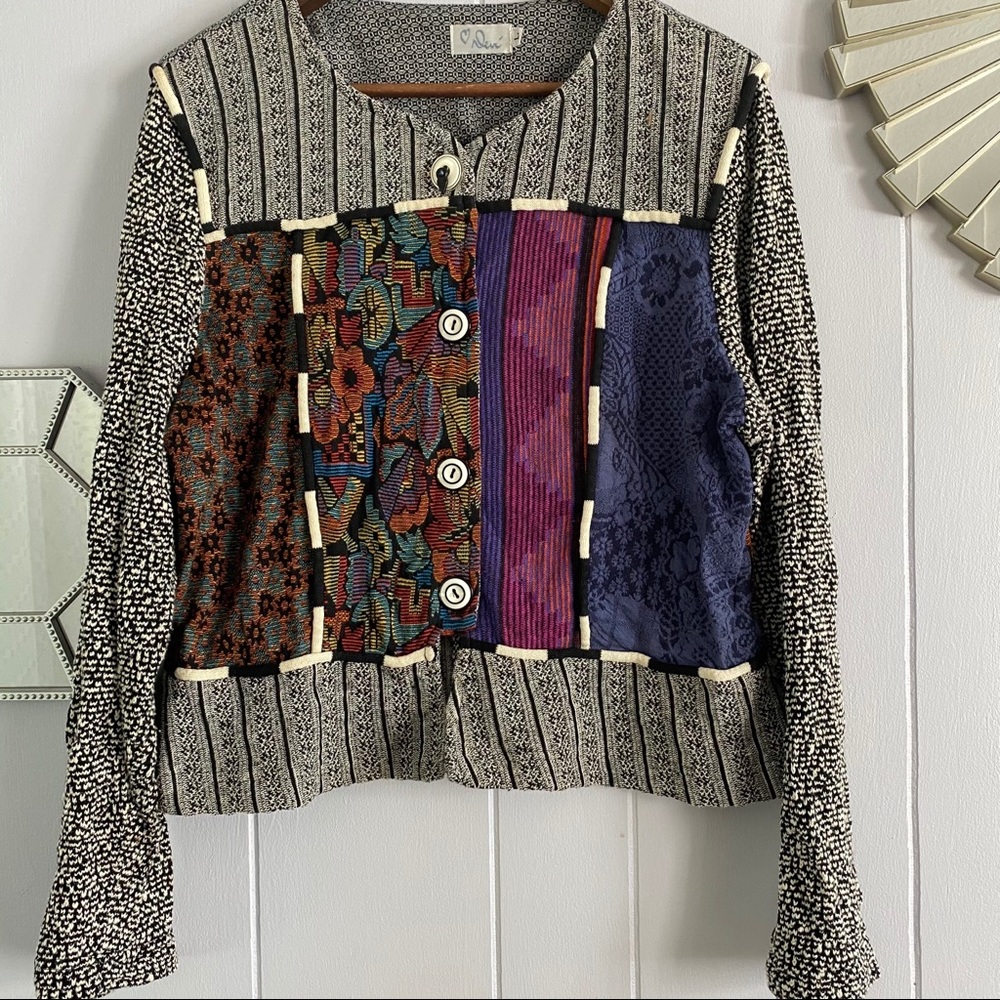 Devi Mixed Media/ Multi Pattern Jacket L - image 8